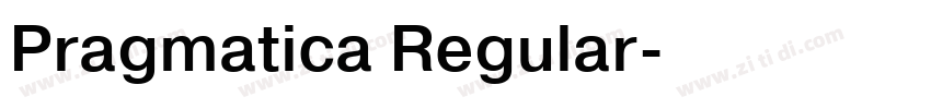 Pragmatica Regular字体转换